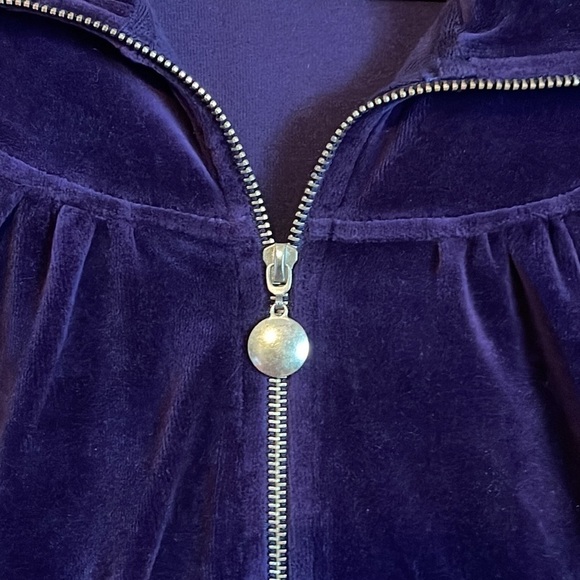 Style & Co. Royal Purple Full Zip Velour Sweat Jacket Sz. MP - Picture 2 of 15